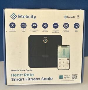 Etekcity Heart Rate Smart Fitness Scale ESF-A591S-KUS, Black - Free Shipping!